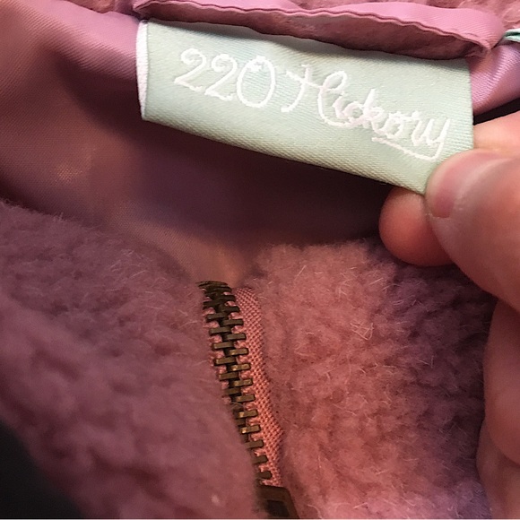 220 Hickory NWOT Mauve, Thick Fleece, Drawstring Jacket/Coat - Picture 9 of 10